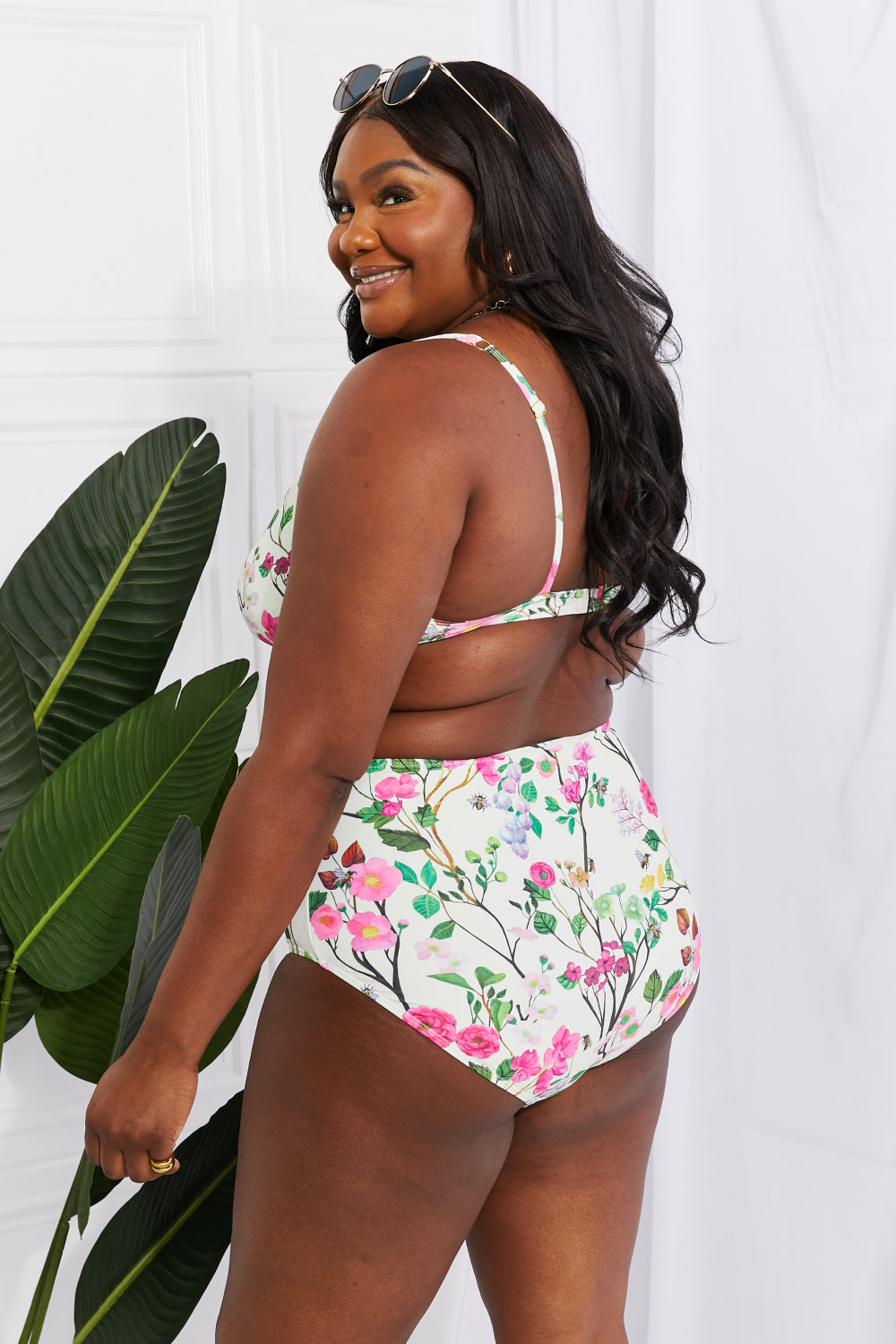 Creamy Floral Twist High-Rise | Bikini