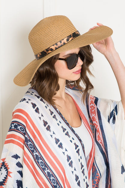 Beige + Leopard Belt | Sunhat
