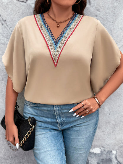 V-Neck Flutter Sleeve | Blouse