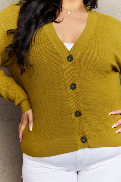 Button Down in Chartreuse | Cardigan