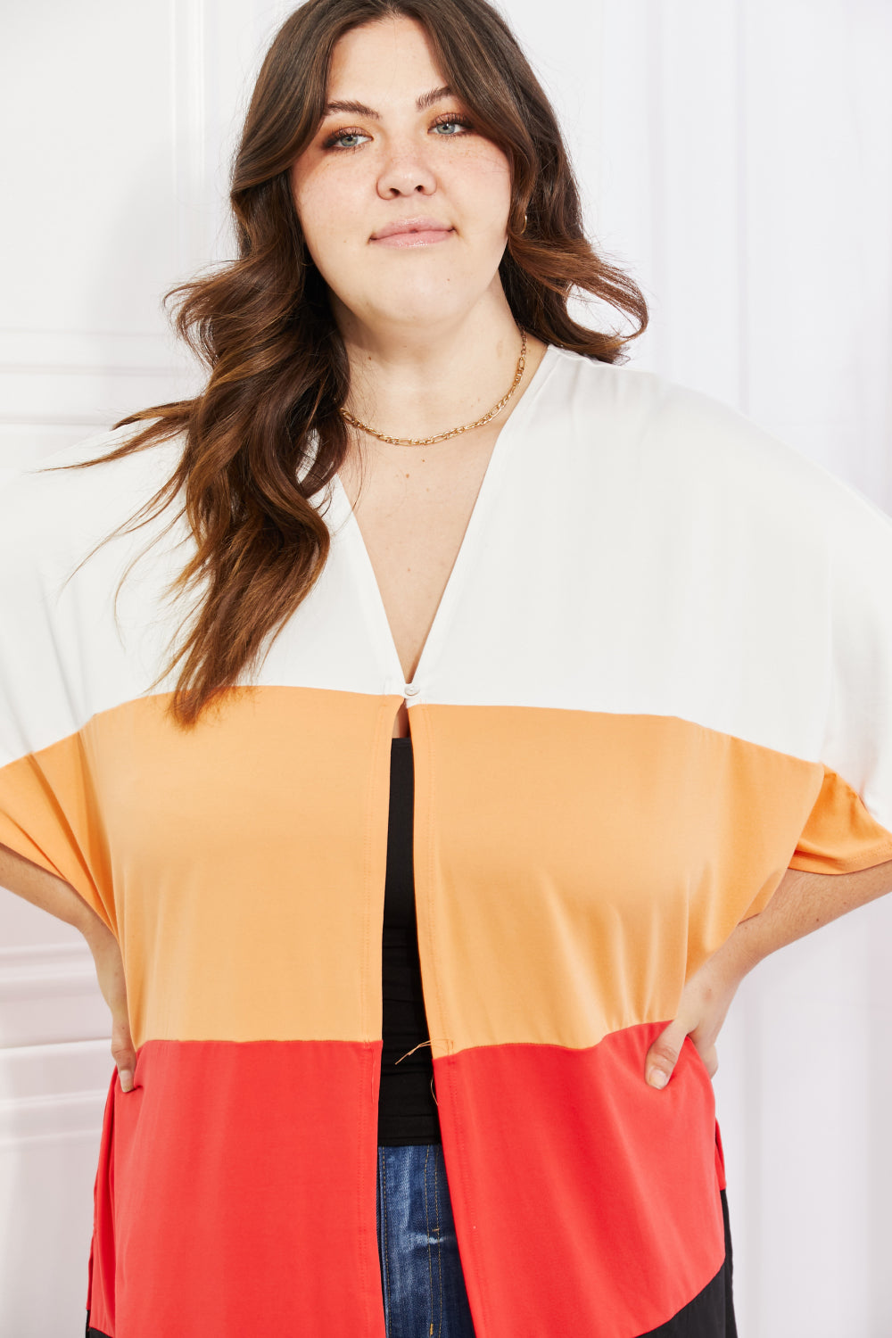 Color Block Short Sleeve | Cardigan