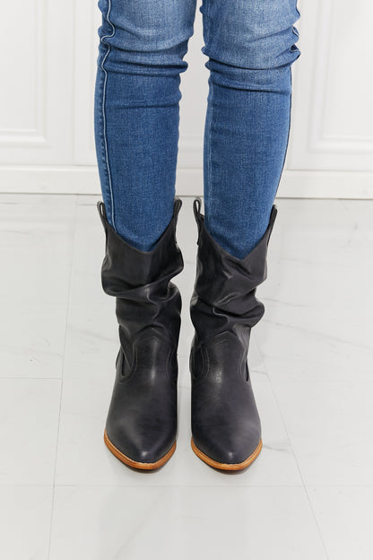Scrunch Cowboy in Navy | Boots