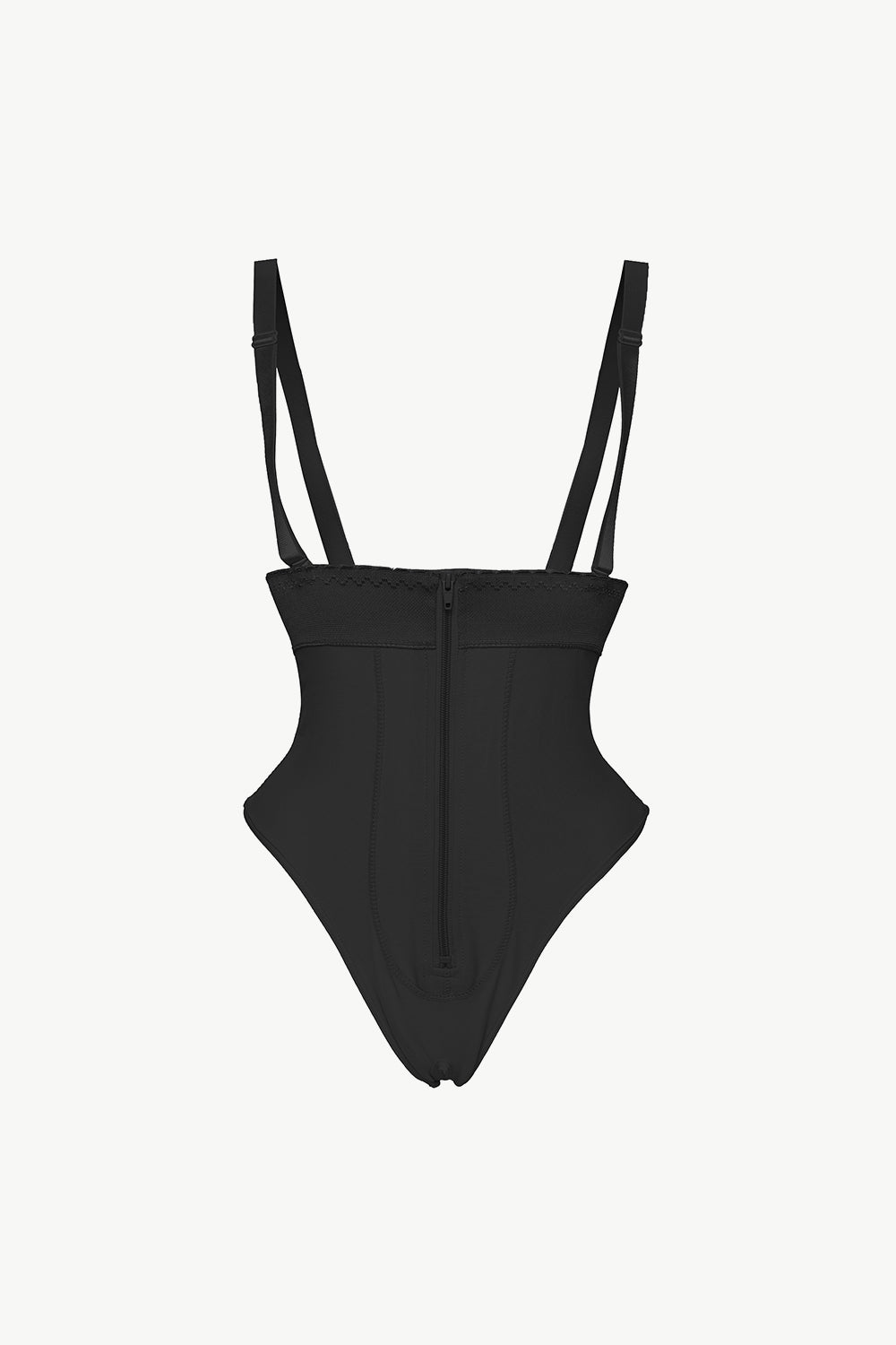 Adjustable Strap Zip-Up | Shaping Bodysuit