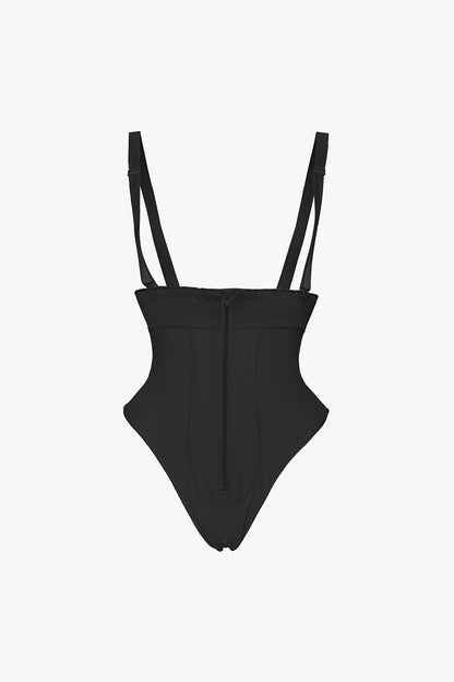 Adjustable Strap Zip-Up | Shaping Bodysuit