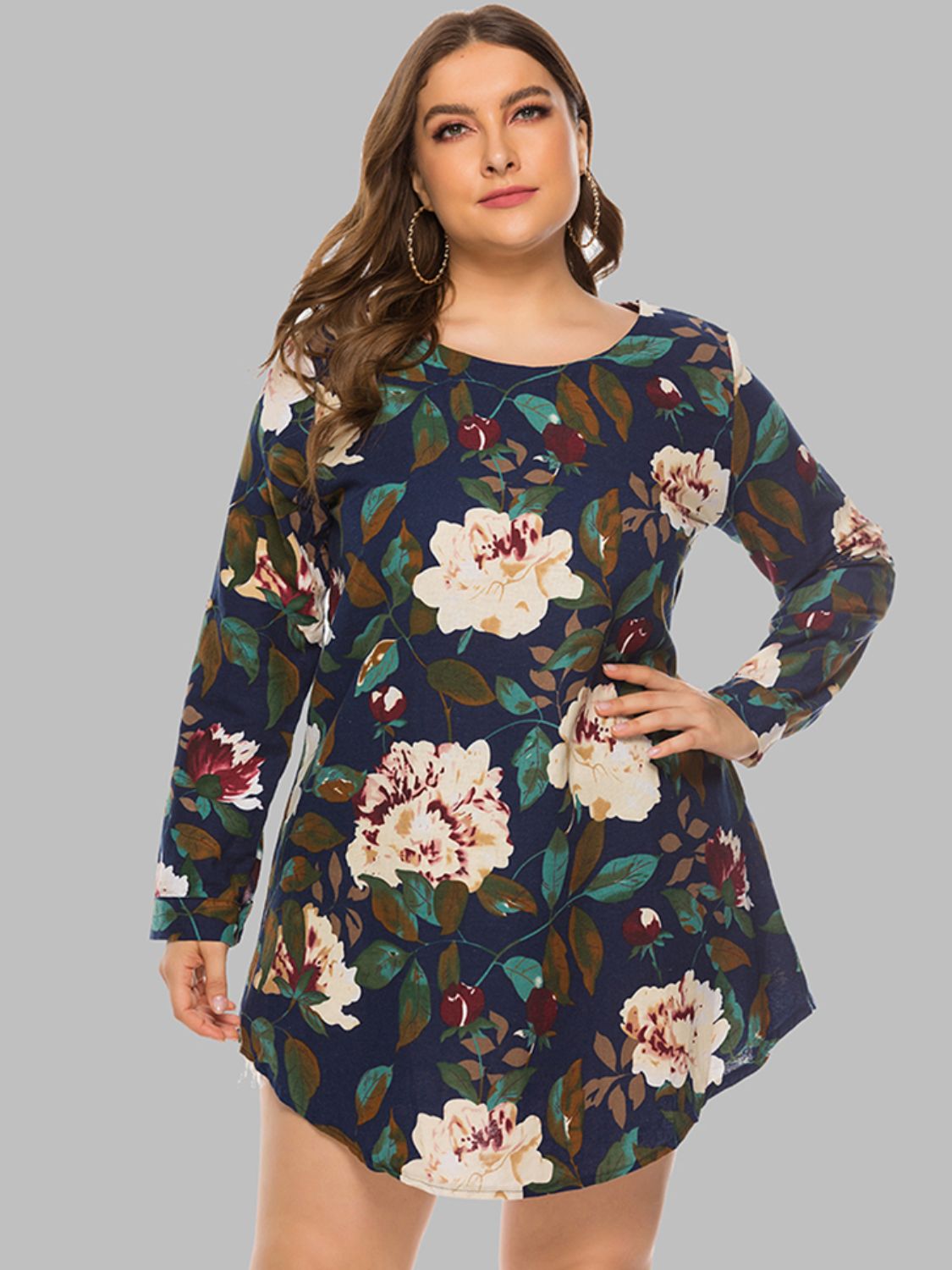 Floral Long Sleeve | Mini Dress