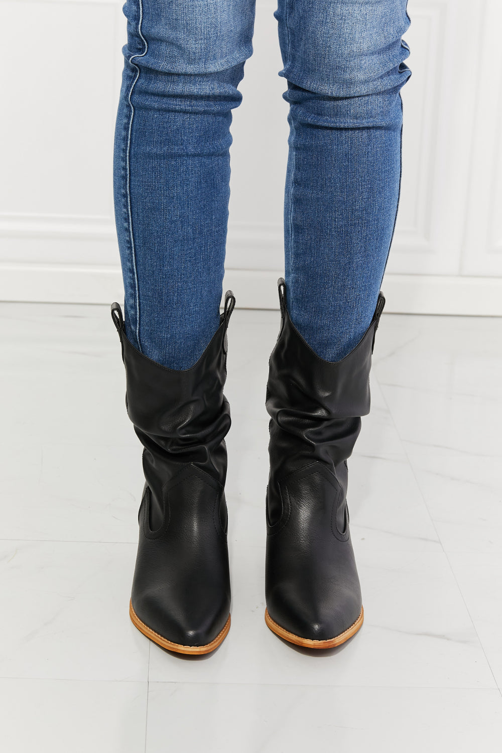 Scrunch Cowboy in Black |  Boots