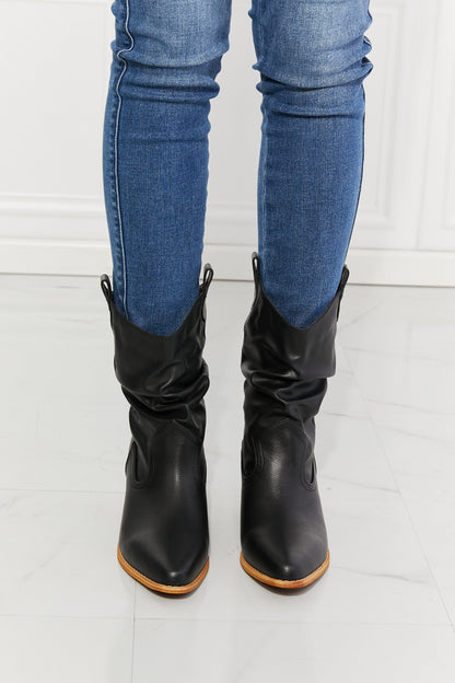 Scrunch Cowboy in Black |  Boots