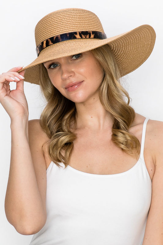 Beige + Leopard Belt | Sunhat