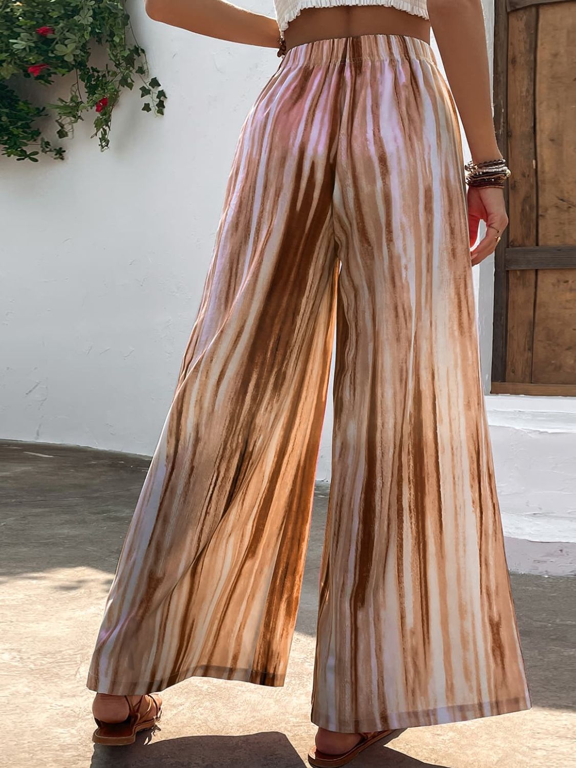 Striped High Waist Wide Leg | Pants