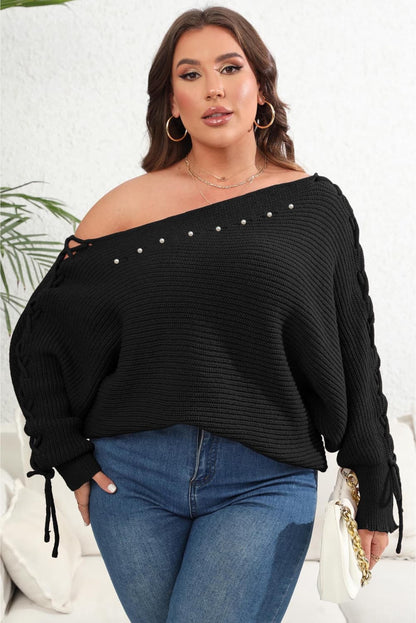 One Shoulder Beaded | Sweater