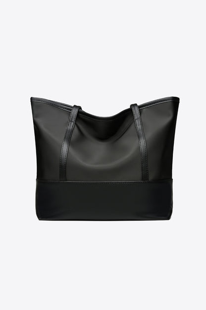 All Black Vegan Leather Tote | Bag
