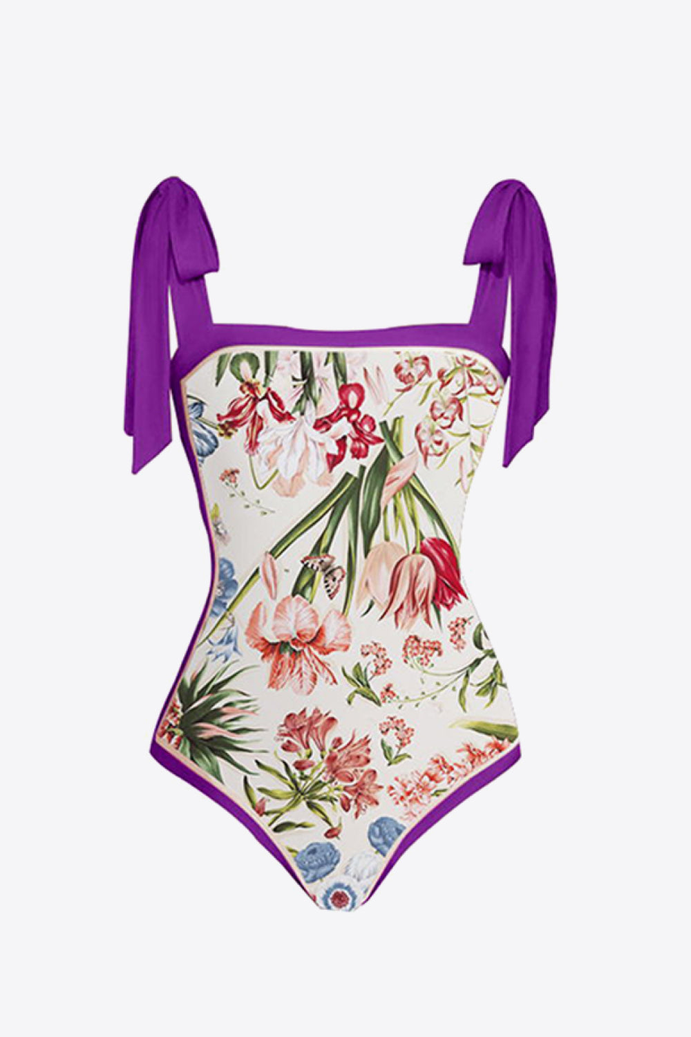 Floral Tie Shoulder | Two-Piece Swim Set