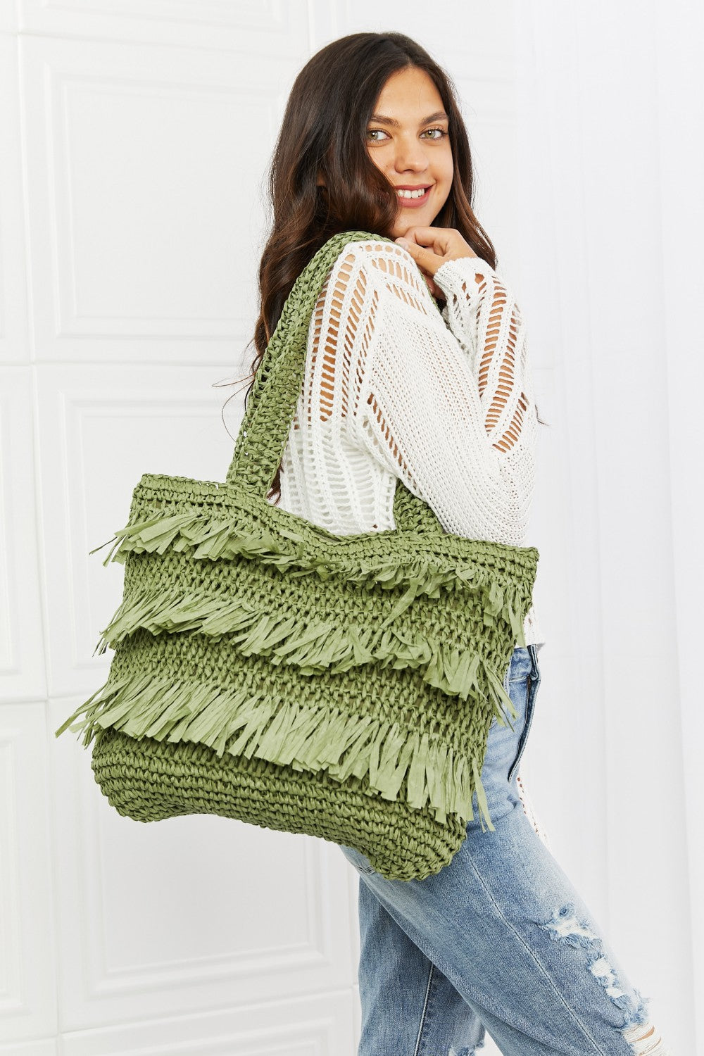 Counting Straw Fringe | Tote Bag