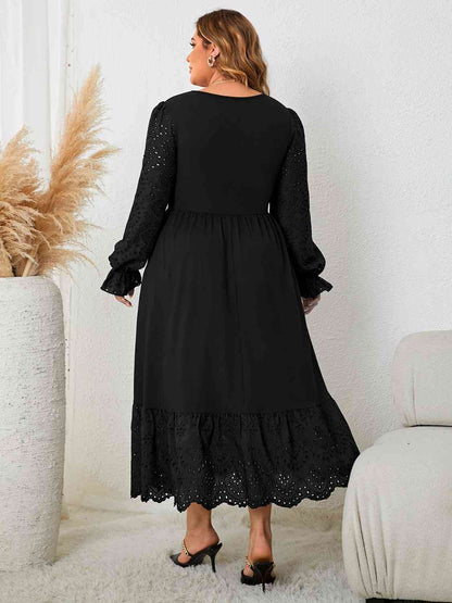 Flounce Sleeve Lace Detail | Dress