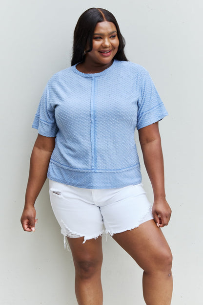 Swiss Dot Reverse Stitch Short Sleeve | Top