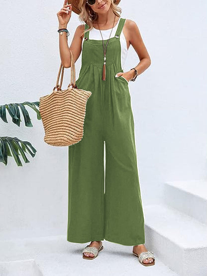 Wide Leg with Pockets | Overalls