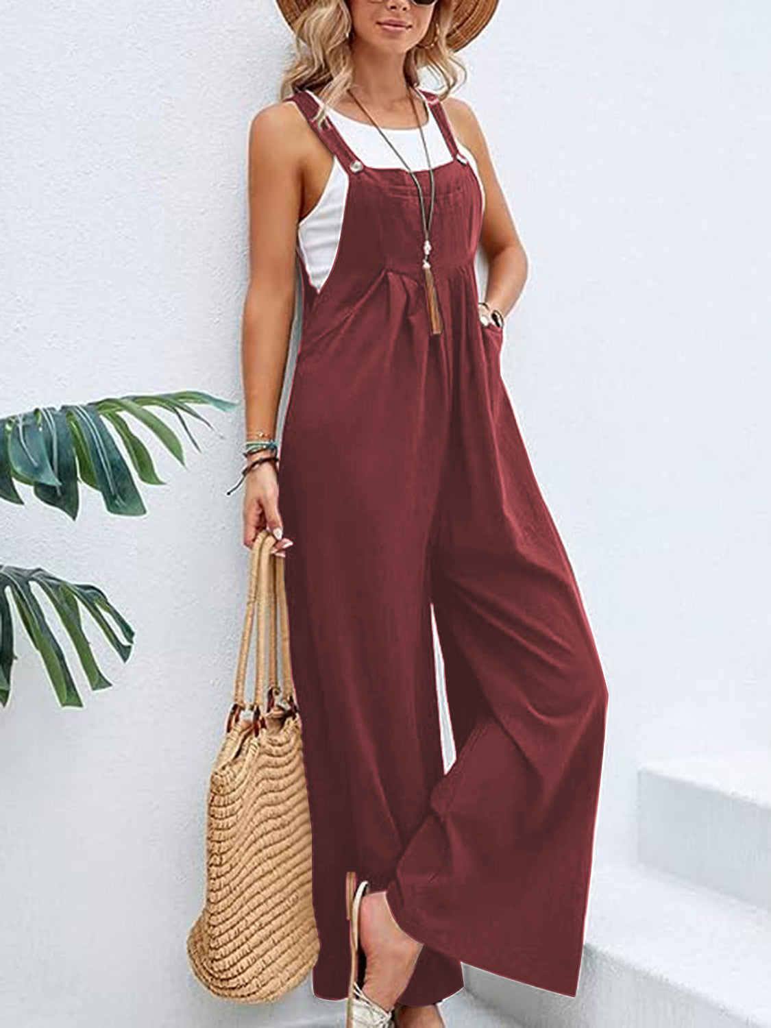 Wide Leg with Pockets | Overalls