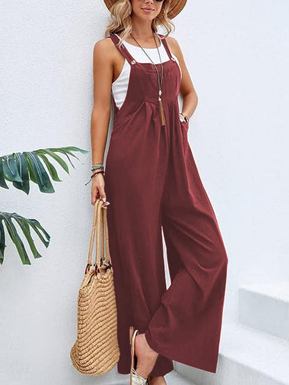 Wide Leg with Pockets | Overalls