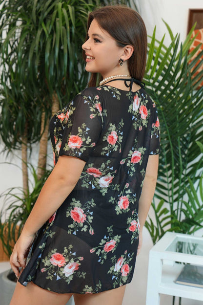 Floral Slit Three-Piece | Swim Set