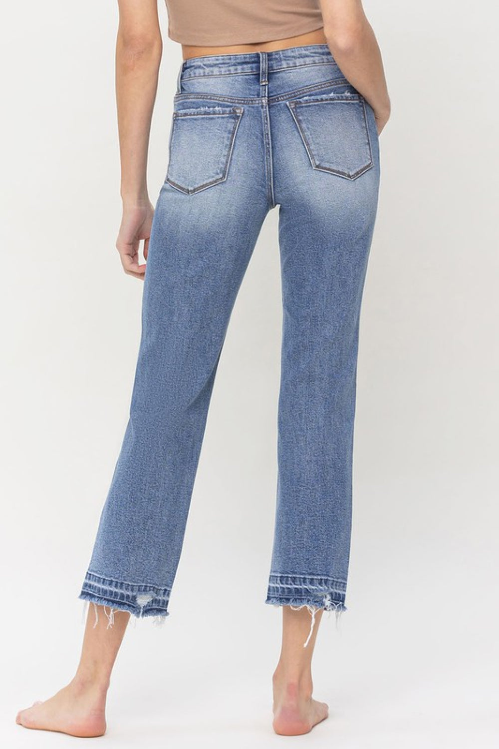 High Rise Crop Straight | Jeans