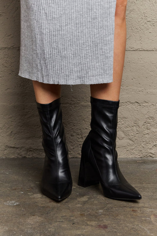 Block Heel Sock | Boots