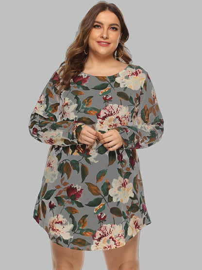 Floral Long Sleeve | Mini Dress