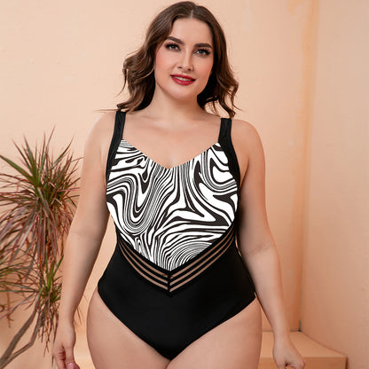 Twisty Printed Sleeveless | One-Piece Swimsuit