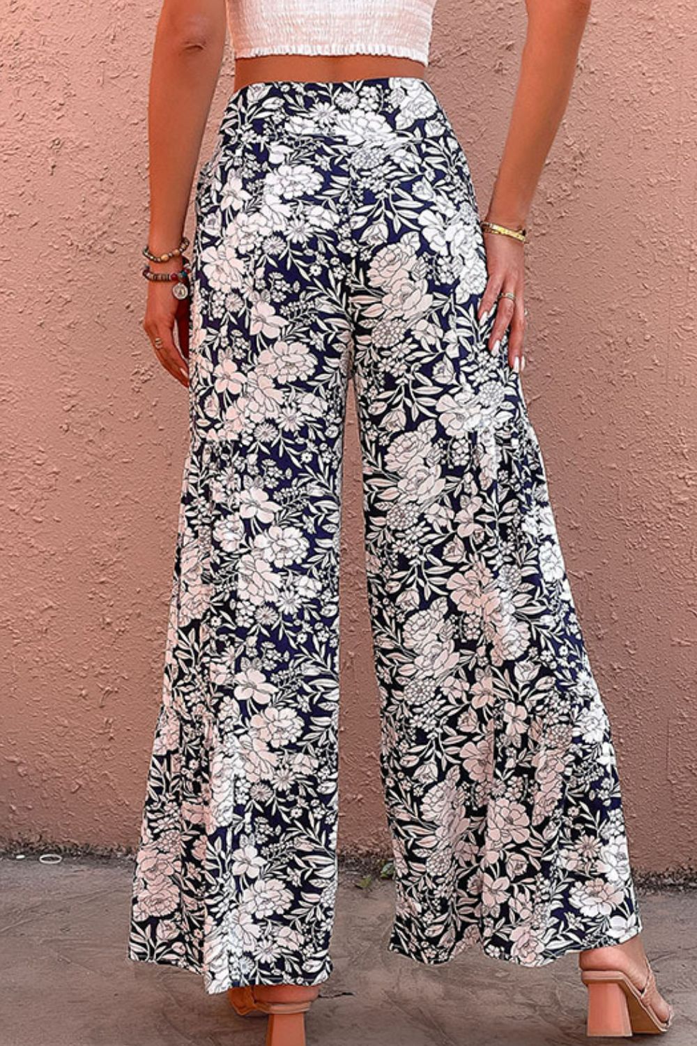 Floral Belted Wide Leg | Pants