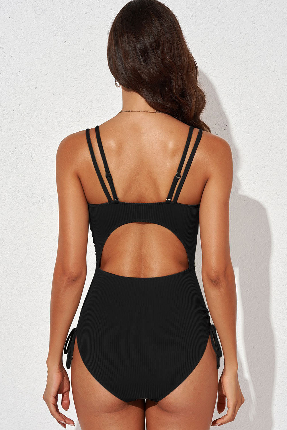 Tied Cutout Plunge | One-Piece Swimsuit