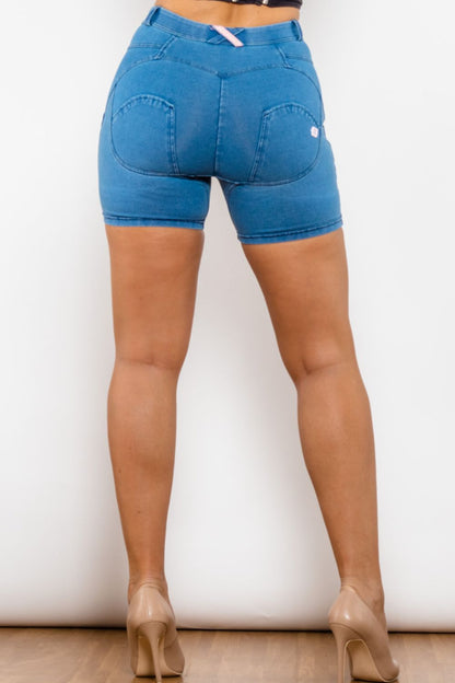 Buttoned Skinny Denim | Shorts