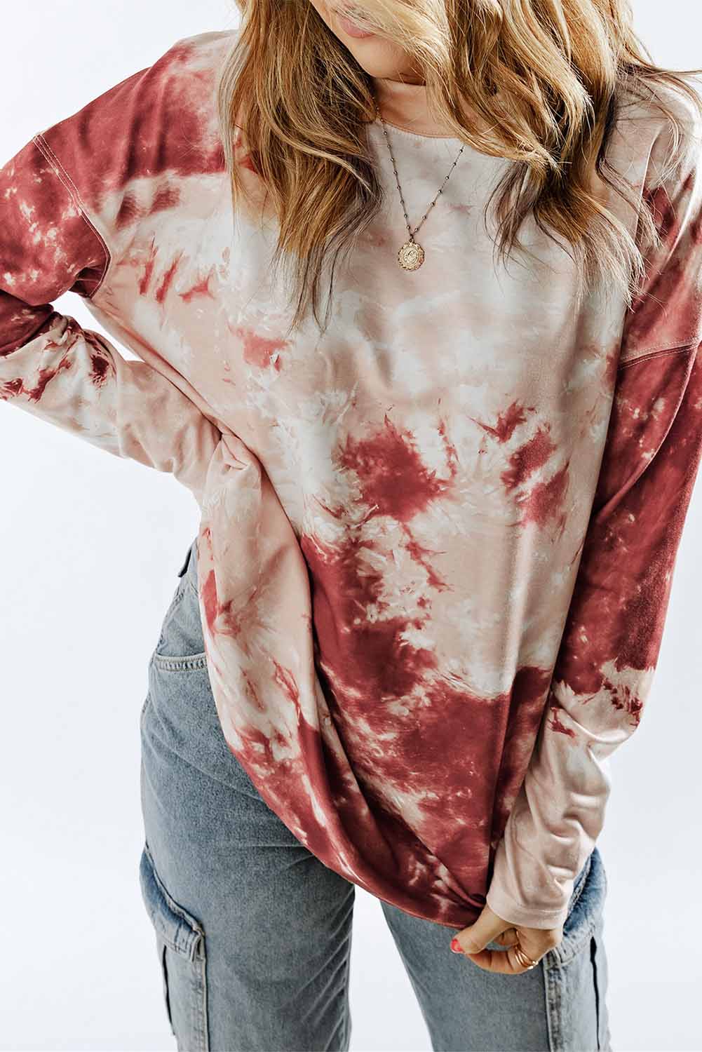 Tie-Dye Dropped Shoulder | Top