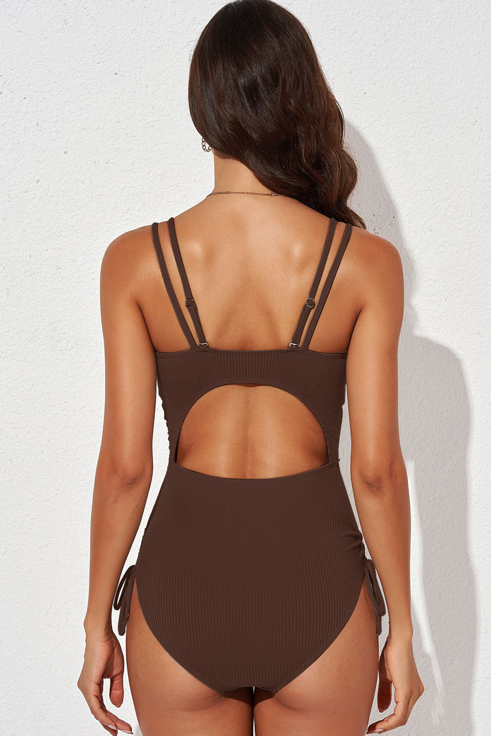 Tied Cutout Plunge | One-Piece Swimsuit