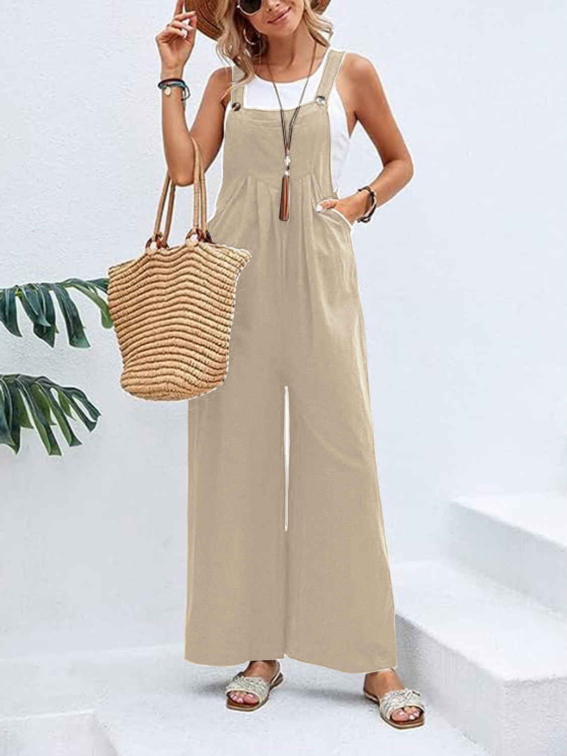 Wide Leg with Pockets | Overalls