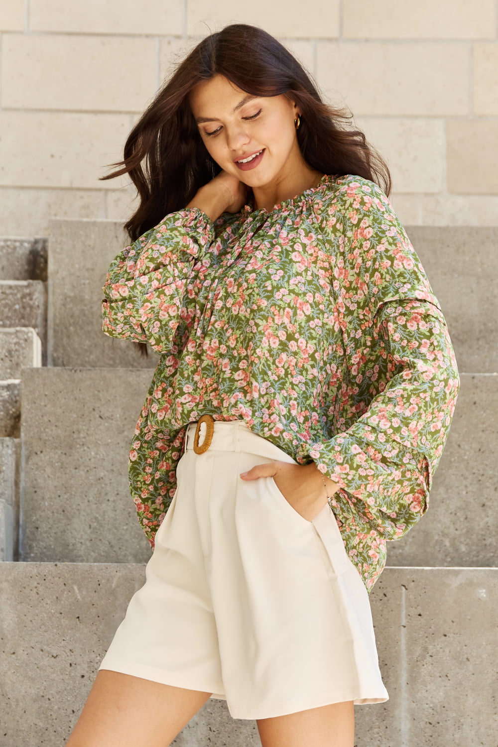 Balloon Sleeve Floral | Blouse
