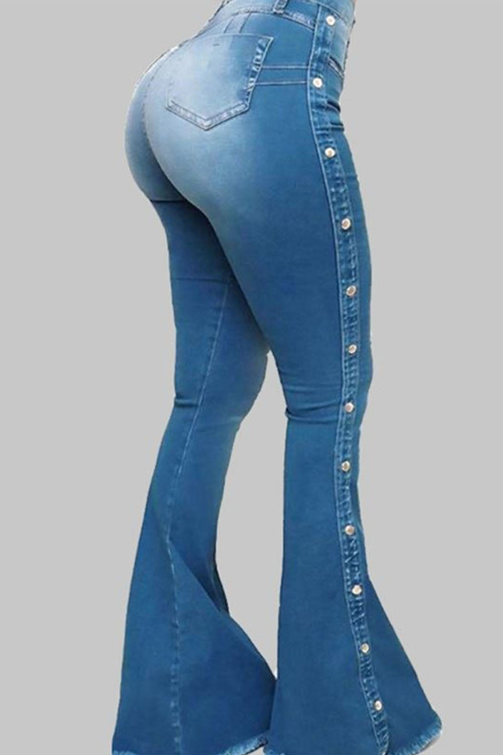 Button Detail Flare | Jeans