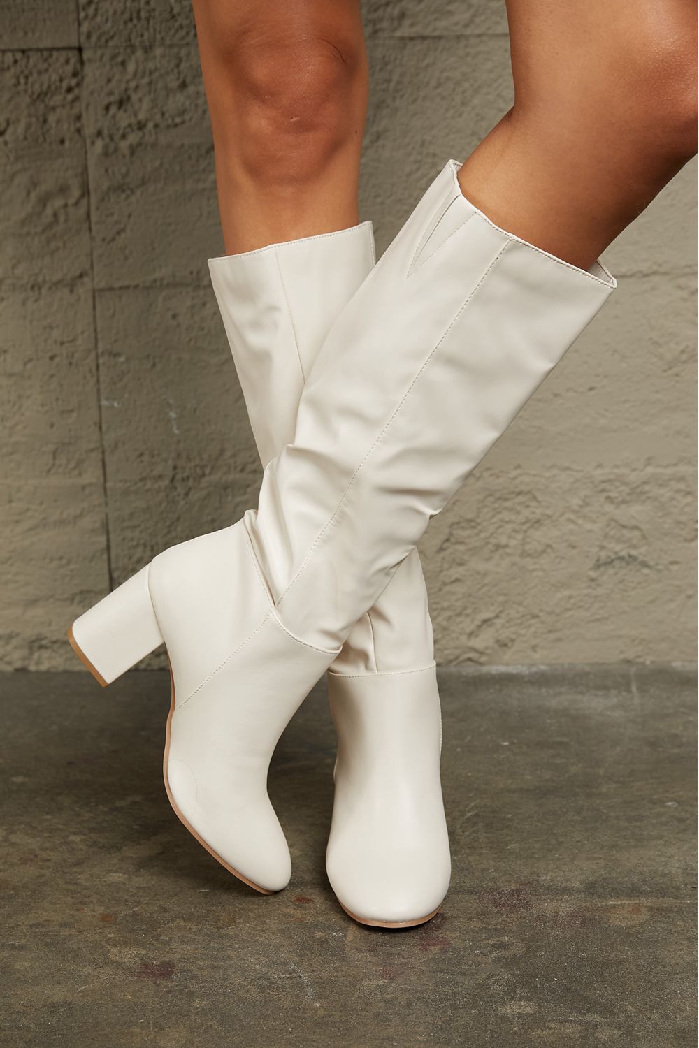 Block Heel Knee High | Boots