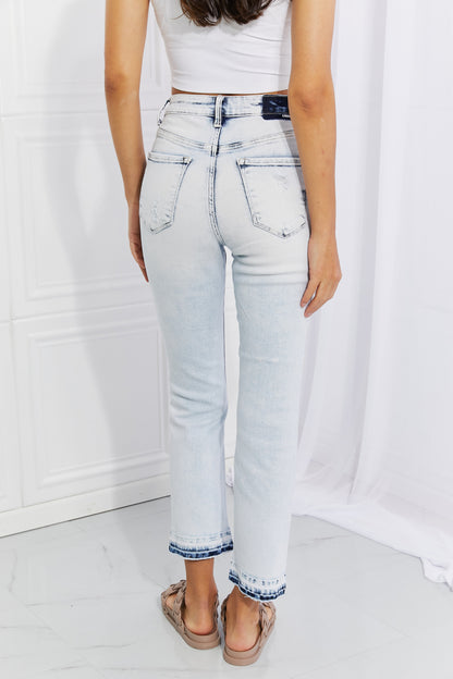 Camille Acid Wash Crop Straight | Jeans