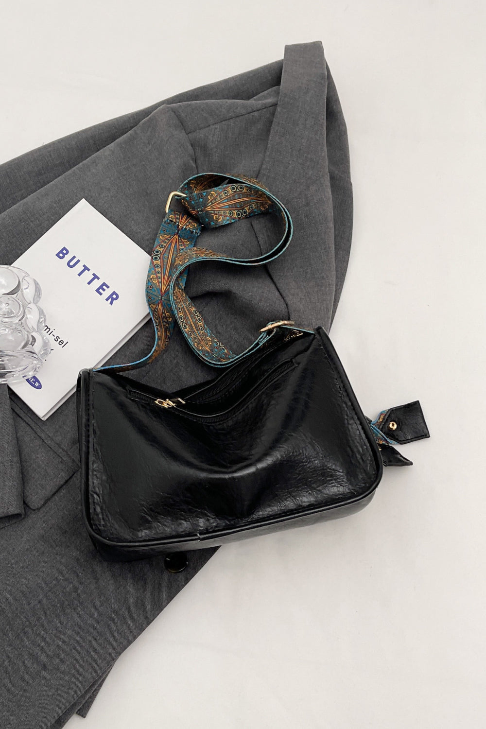 Ethnic Strap Vegan Leather Shoulder | Bag