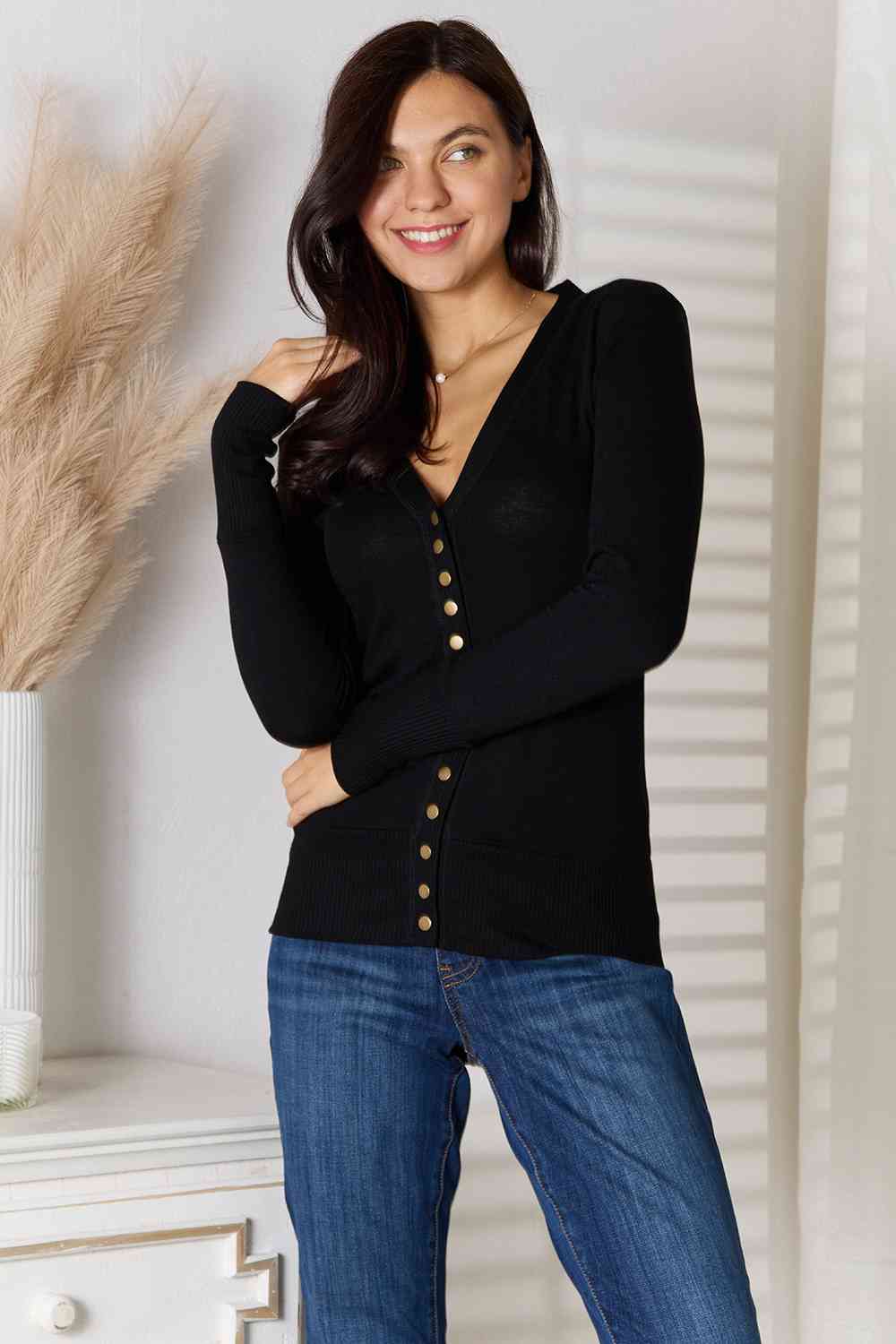 V-Neck Long Sleeve | Cardigan
