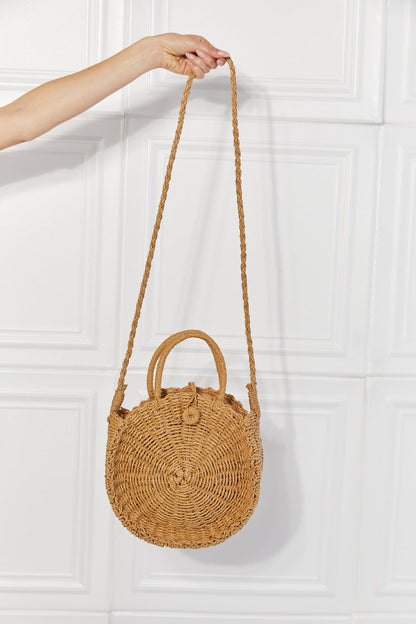 Caramel Rounded Rattan | Handbag
