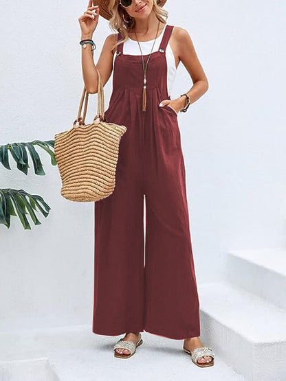 Wide Leg with Pockets | Overalls
