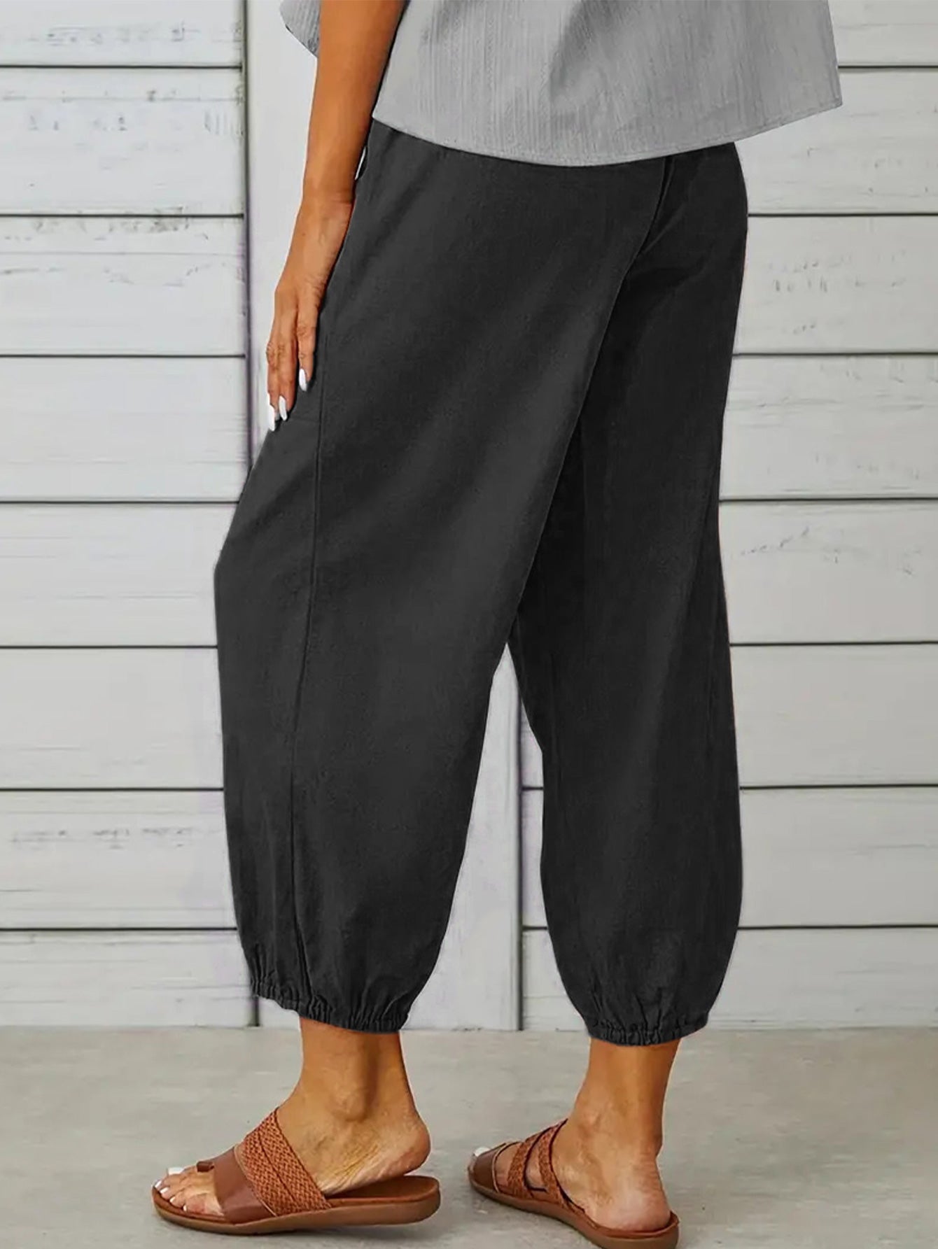 Effortless Button Cropped | Pants