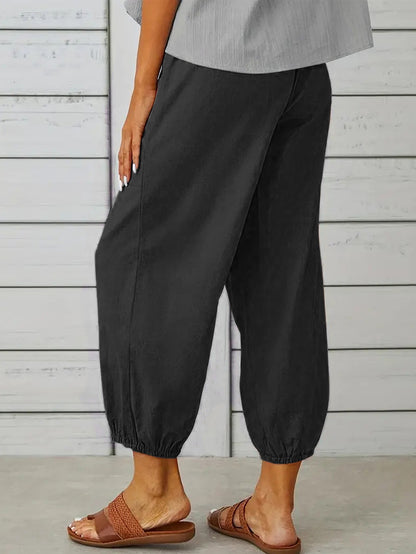 Effortless Button Cropped | Pants