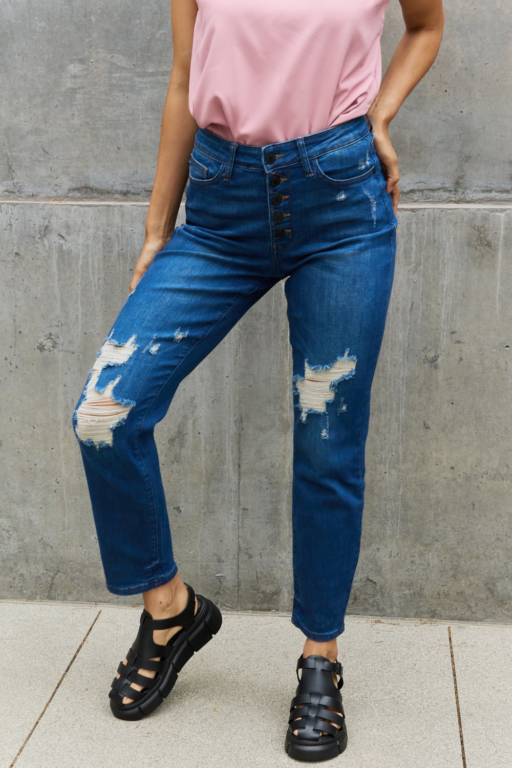 High Waisted Ripped Boyfriend | Jeans