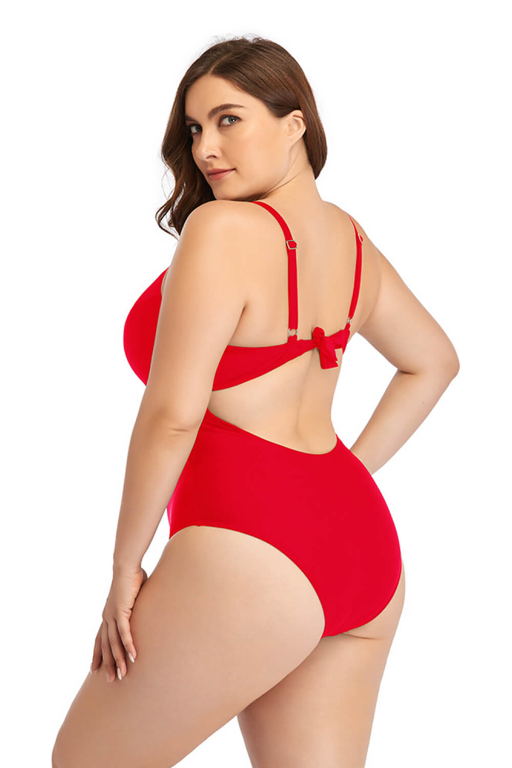 Spliced Mesh Tie-Back | One-Piece Swimsuit