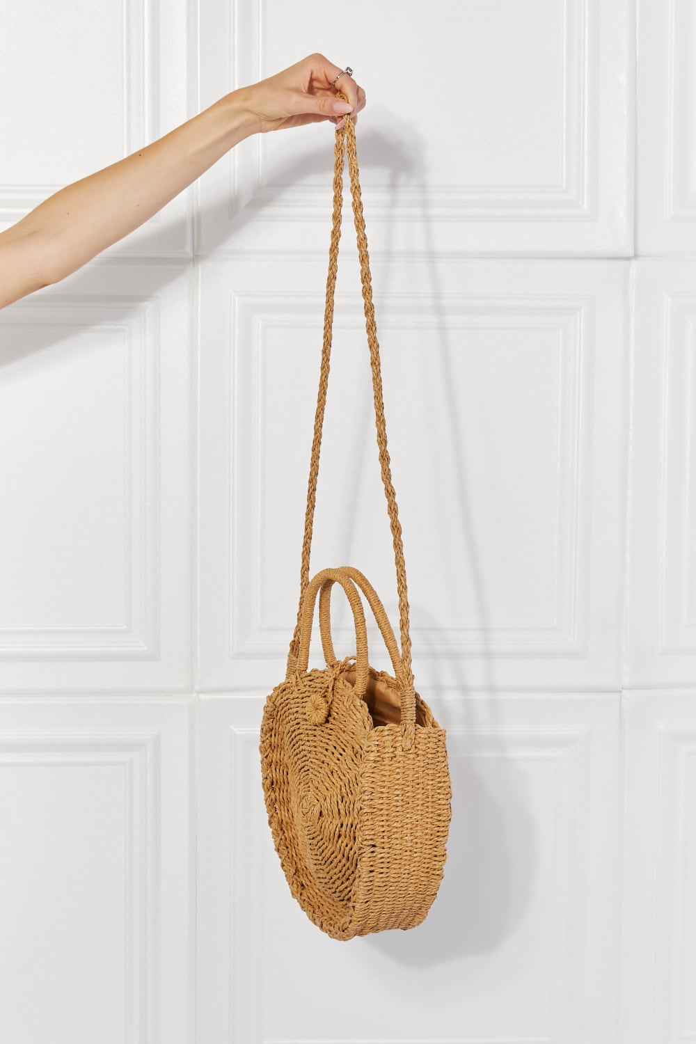 Caramel Rounded Rattan | Handbag