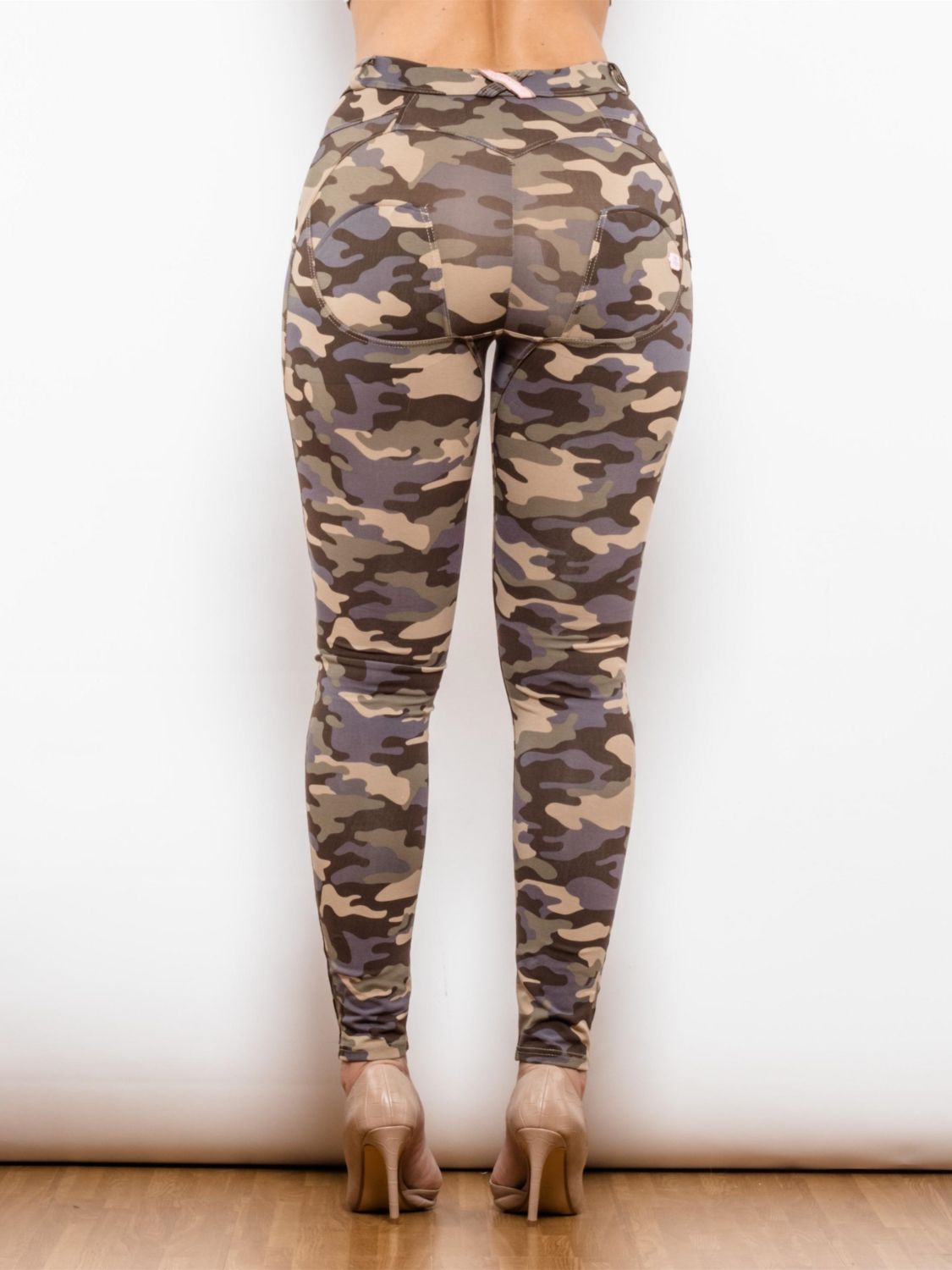Buttoned  Camo | Leggings