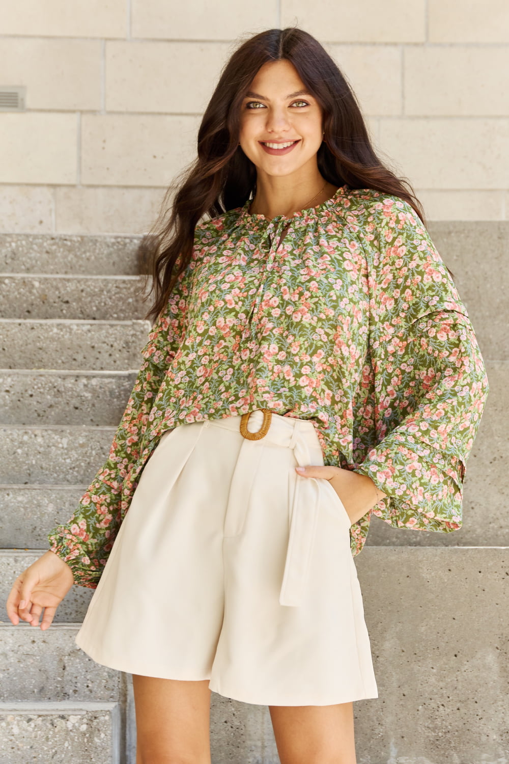 Balloon Sleeve Floral | Blouse