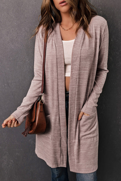 Long Sleeve Open Front with Pockets | Cardigan