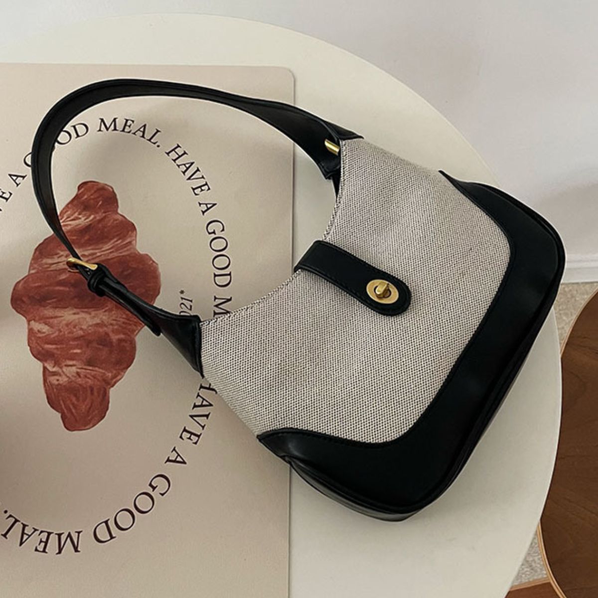 Two Color Canvas | Shoulder Bag